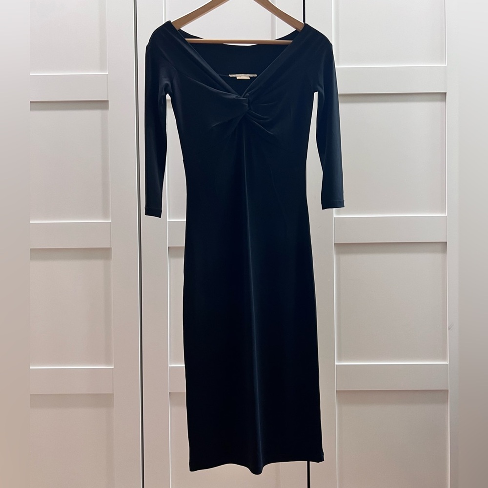 Michael Kors Black Fitted 3/4 Sleeve Dress (Womens)